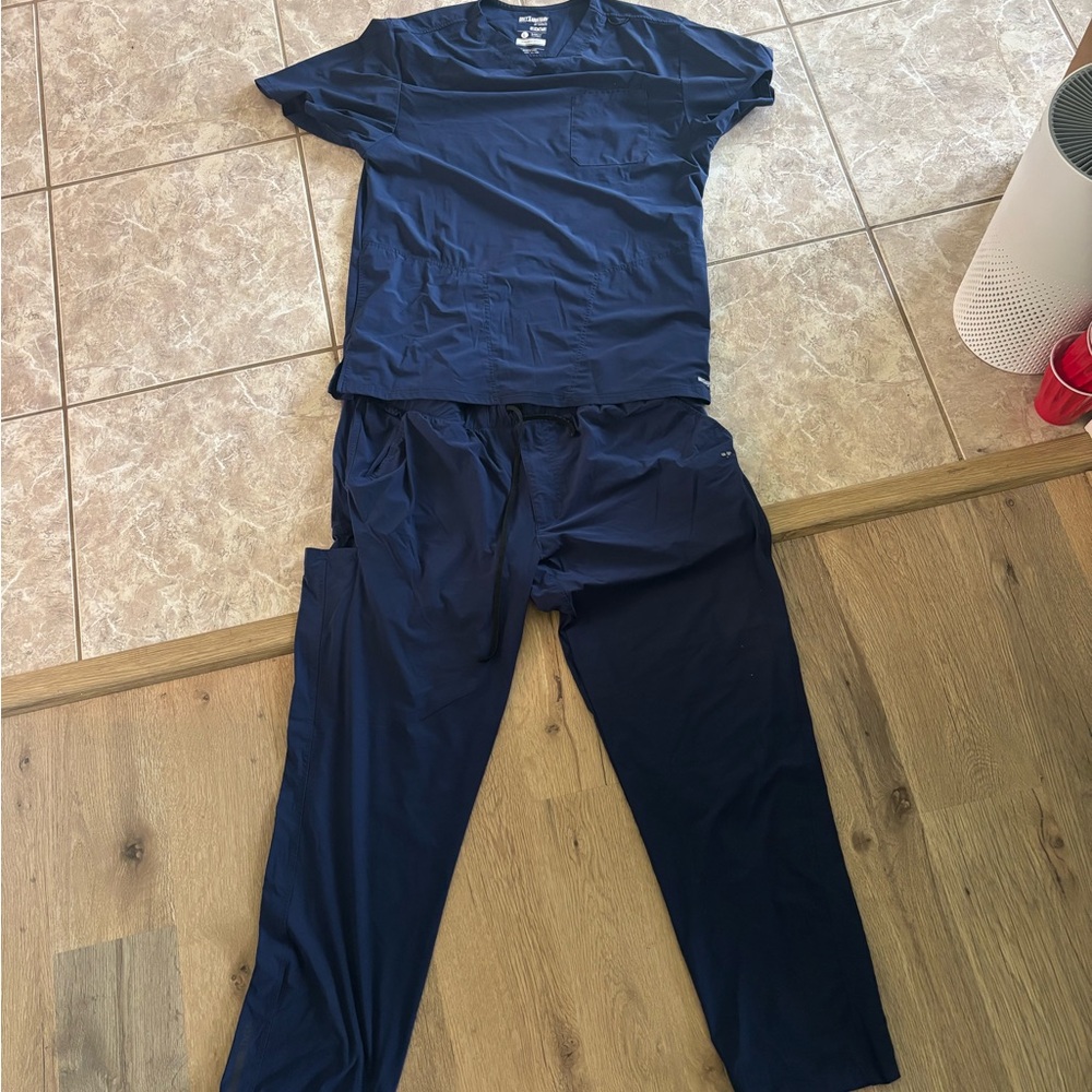 Grey's Anatomy Navy Blue Scrub Top